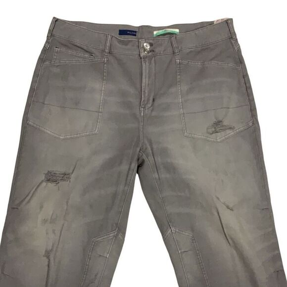 Pilcro Anthropologie Plus Womens Gray Distressed Jeans The Wanderer Size 18W NWT - Picture 2 of 7